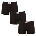 3PACK Pánske boxerky Styx dlhé klasické guma čierne (F9606060)