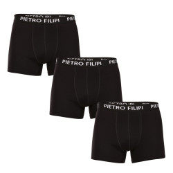 3PACK pánske boxerky Pietro Filipi čierne (3BCL002)