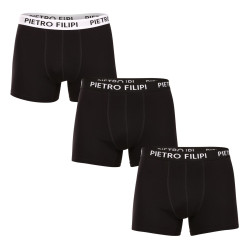 3PACK pánske boxerky Pietro Filipi čierne (3BCL006)