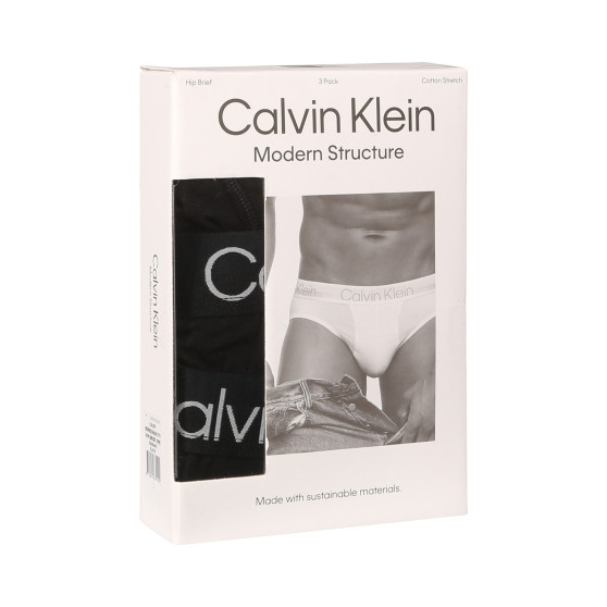 3PACK pánske slipy Calvin Klein čierne (NB2969A-7VI)