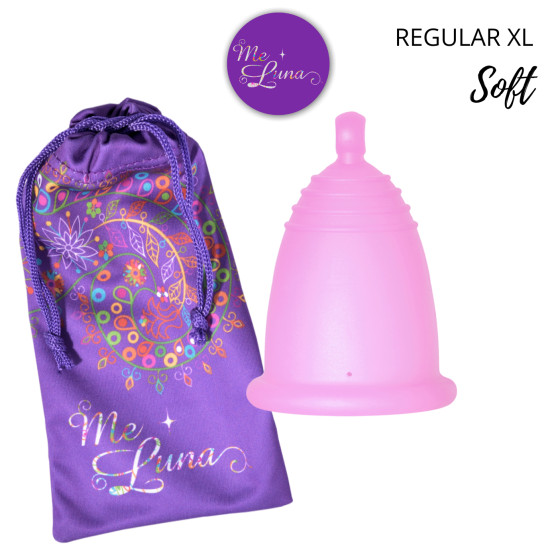 Menštruačný kalíšok Me Luna Soft XL s guličkou ružový (MELU004)