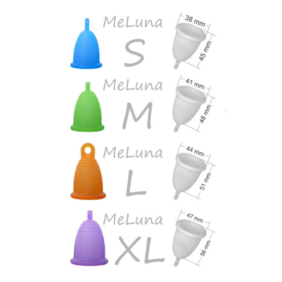 Menštruačný kalíšok Me Luna Soft XL Shorty s guličkou ružový (MELU088)