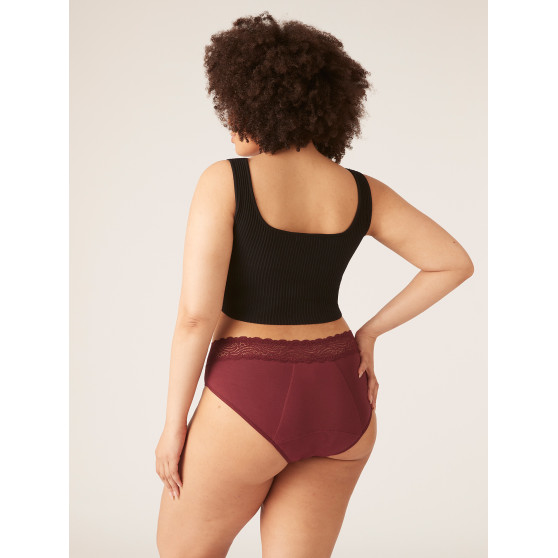 Menštruačné nohavičky Modibodi Sensual Hi-Waist Bikini Heavy-Overnight Merlot Red - VYBALENÉ (MODI4040MRVYB)