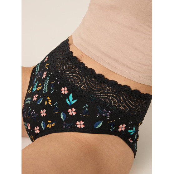 Menštruačné nohavičky Modibodi Sensual Hi-Waist Bikini Heavy-Overnight Midnight Garden - VYBALENÉ (MODI4040MGVYB)