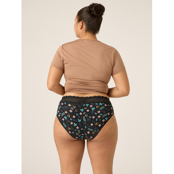 Menštruačné nohavičky Modibodi Sensual Hi-Waist Bikini Heavy-Overnight Midnight Garden - VYBALENÉ (MODI4040MGVYB)