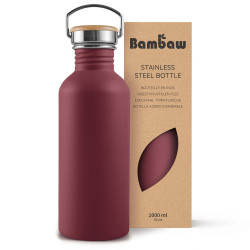Nerezová fľaša Bambaw Red 1000 ml (BAM058)