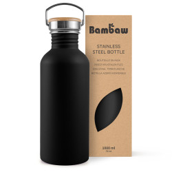Nerezová fľaša Bambaw Black 1000 ml (BAM059)
