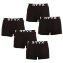 5PACK pánske boxerky Styx sport guma čierne (5G960)