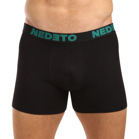 3PACK pánske boxerky Nedeto čierne (3NB003b)