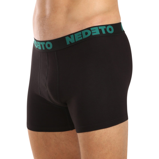 3PACK pánske boxerky Nedeto čierne (3NB003b)