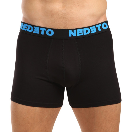 3PACK pánske boxerky Nedeto čierne (3NB003b)